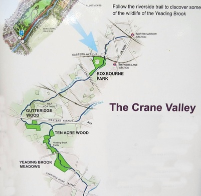Crane Valley riverside trail along the Yeading Brook