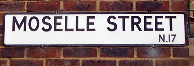 Moselle Street London N17 named after the River Moselle