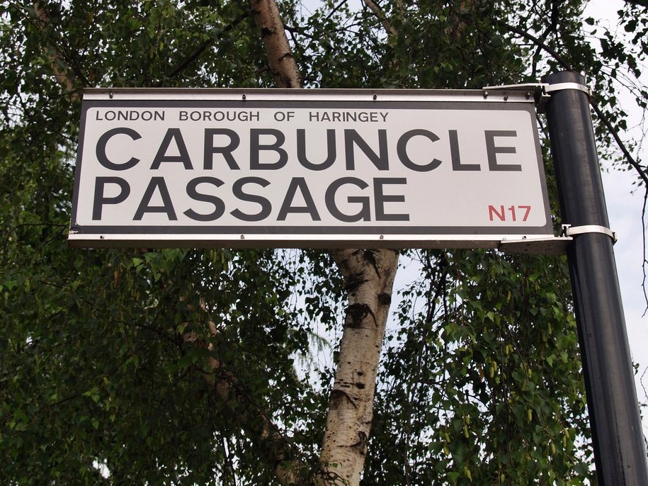 Carbuncle Passage marks the route of Carbuncle Ditch (aka Garbell Ditch)