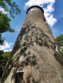 The Shot Tower in Crane Park, Whitton by River Crane, the site of one of Europe's largest gunpowder mills