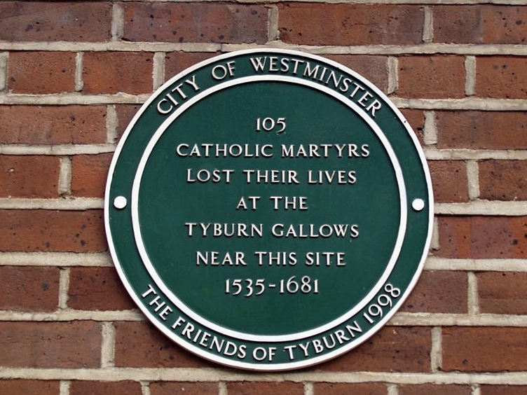 A Catholic convent near Marble Arch is dedicated to the memory of martyrs executed at Tyburn Gallows which were situated on the banks of the Tyburn Brook