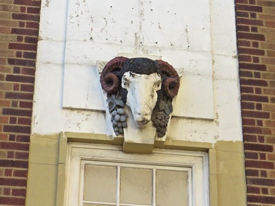 Ram's head at the LA Lounge in Silvertown as a reminder of the former The Ram pub