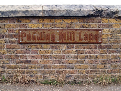 Pudding Mill Lane on the site of The Pudding Mill River in Stratford