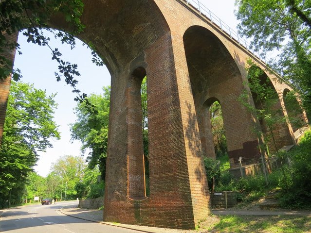 Dollis Brook Viaduct is the highest point on the London Underground above ground level,reaching nearly 60 feet (18 m)