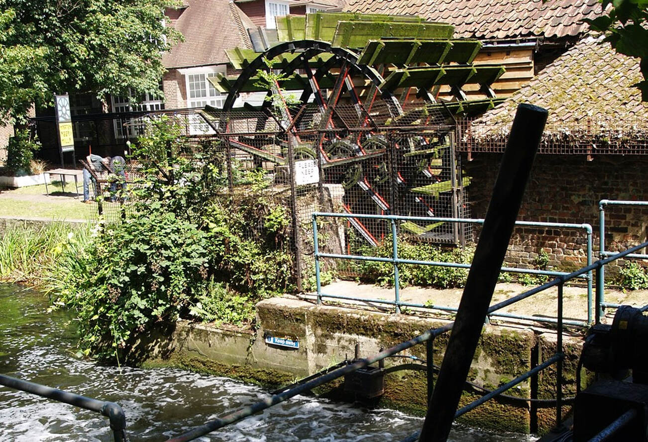 Picture of Lesser Known London River Wandle watermill at Merton Abbey in South London